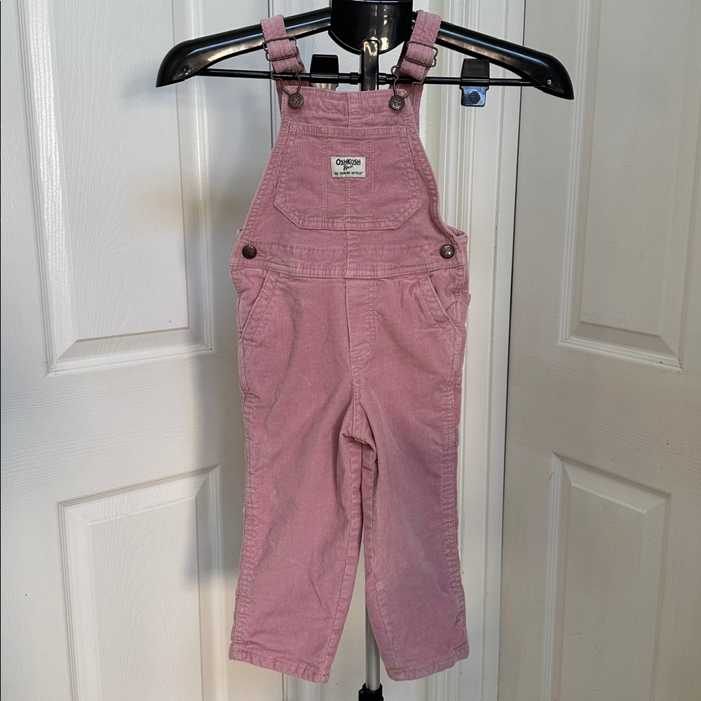 OshKosh B'gosh Vestbak Dusty Pink Corduroy Kids Overalls in Size 3T